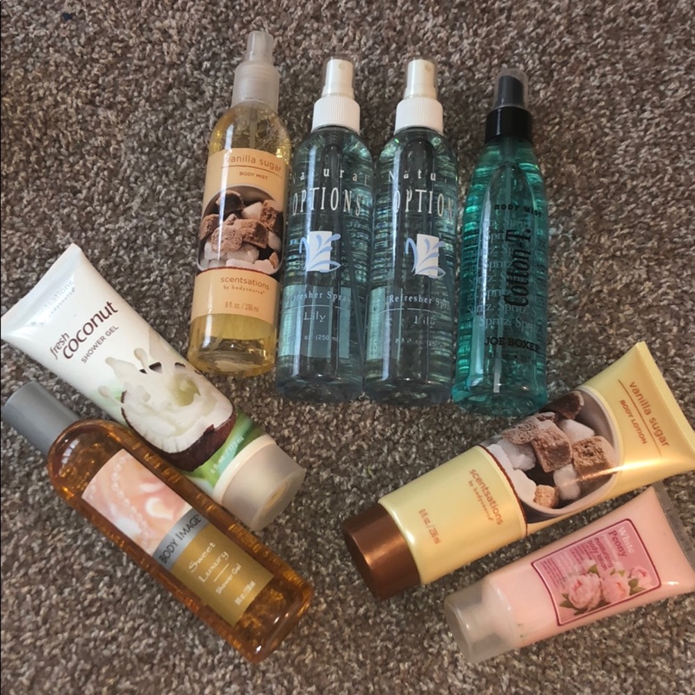 8 piece Body mist, shower gel , body lotion pack